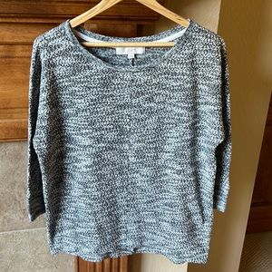 Loft black and white top